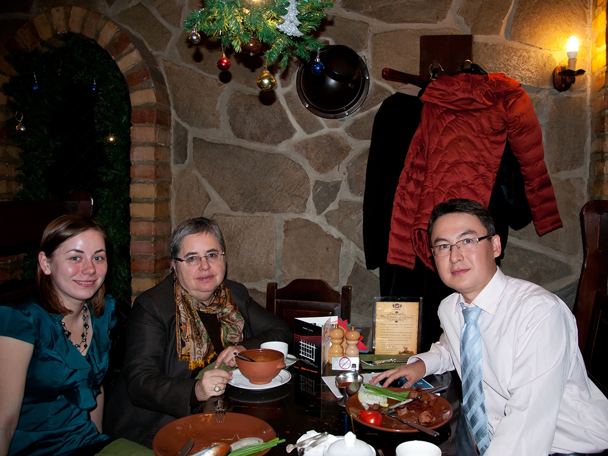 December 2011, Meeting American expert on Cenrtal Asia, Martha Brill Olcott